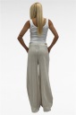 pantalone con elastico in vita lino